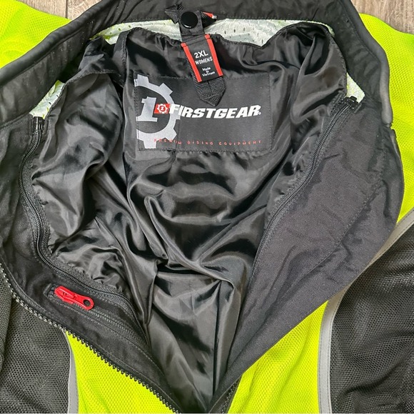 Firstgear Polyester Neon Green Mesh Utility Motorcycle Jacket - Picture 4 of 16